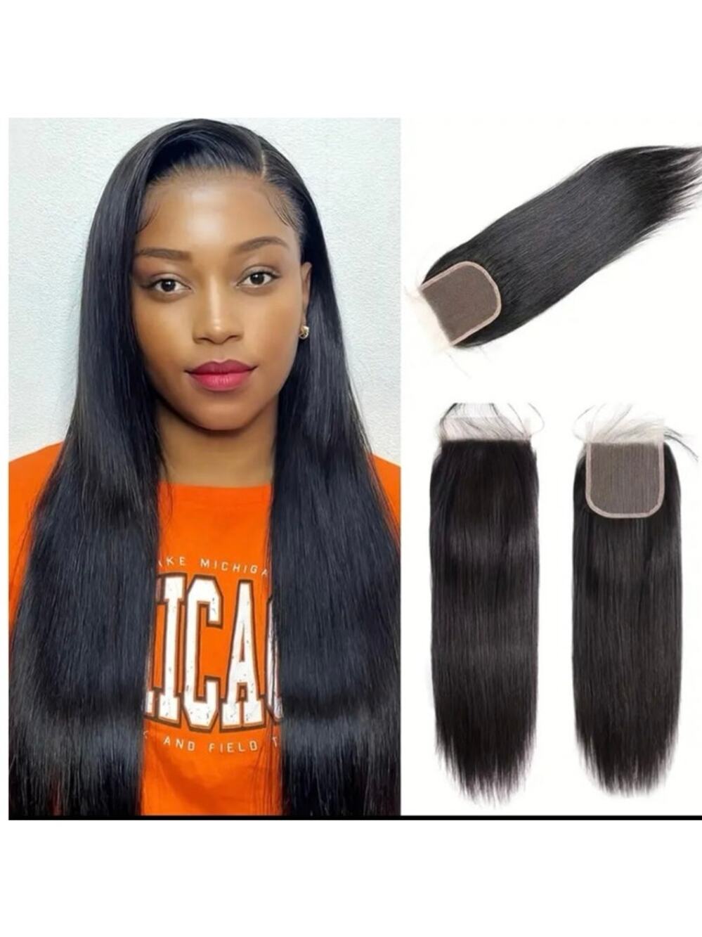 Straight 4x4 HD Lace Closure Remy Human Hair